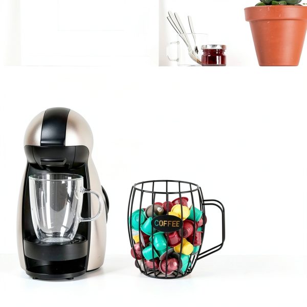 Coffee Pod Holder MOLIGOU Iron Round Design-5