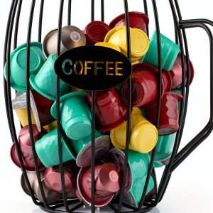 Coffee Pod Holder MOLIGOU Iron Round Design-0