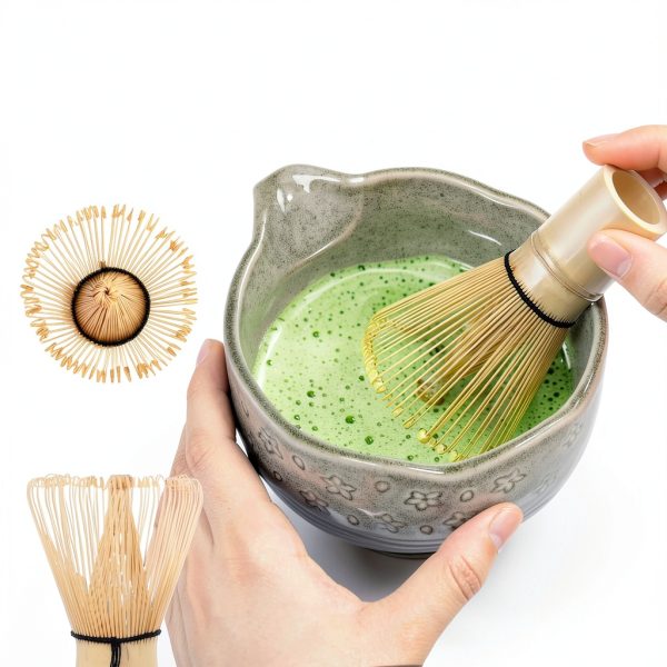 SGDD Matcha Whisk Set Bamboo Whisk Ceramic Bowl Gift-2