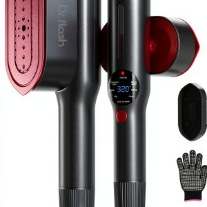DRFLASH Garment Steamer Compact Rose Red Fast Heat Wrinkle-0