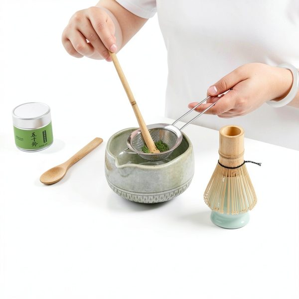 Matcha Whisk Set YEONHWA Bamboo Green 5 Pack-2