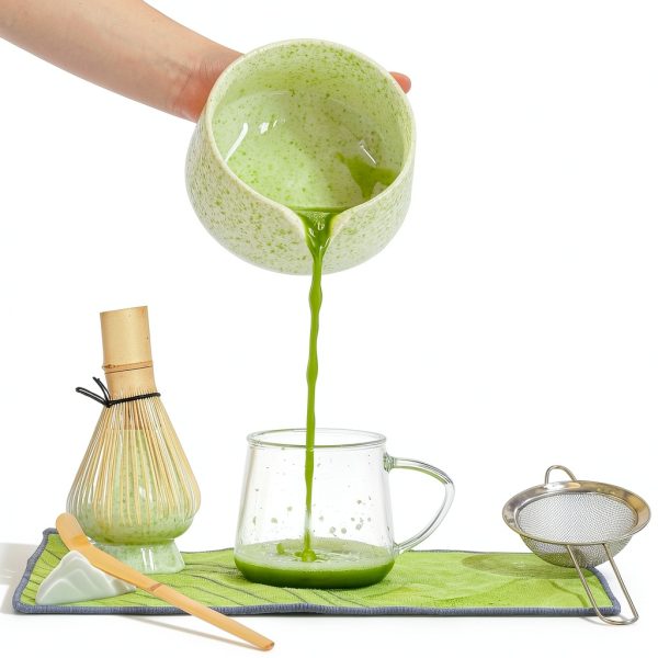 BEWOS Matcha Set Spring Collection Ceramic Bowl Bamboo Whisk-6