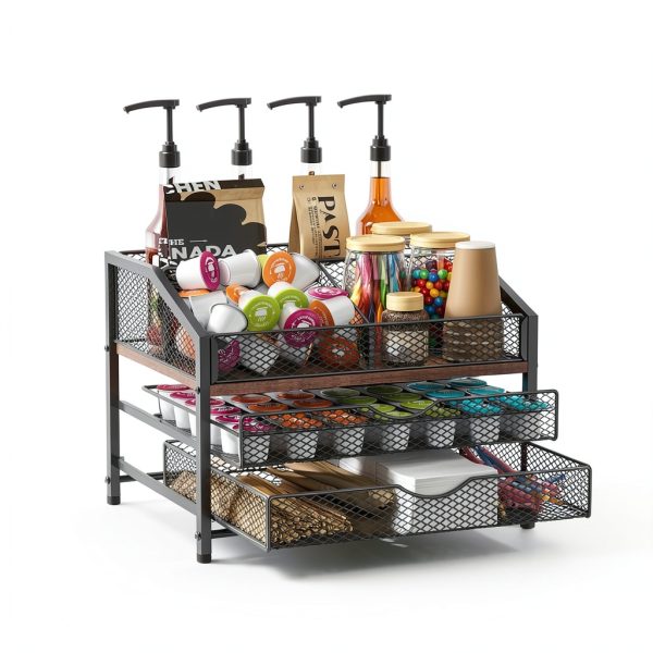 Segtenant Metal Coffee Organizer Square Design-2