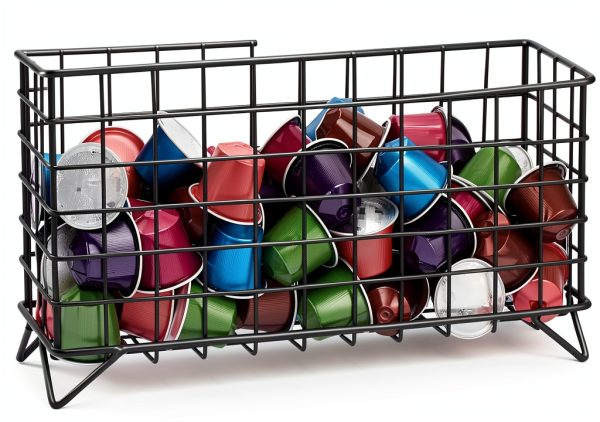 Black Coffee Pod Holder by ELLDOO Kitchen Storage-0