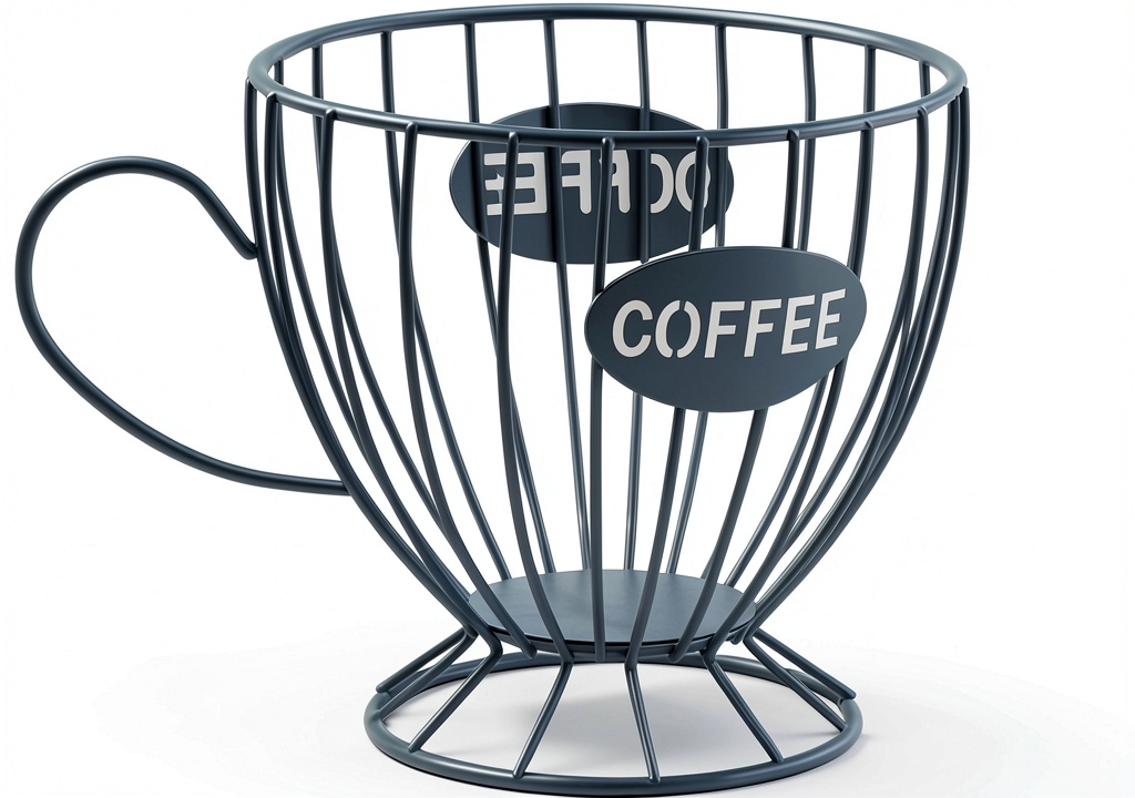 Iron Coffee Pod Holder by SEEK RARE in a modern kitchen