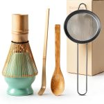 Matcha Whisk Set YEONHWA Bamboo Green 5 Pack-0