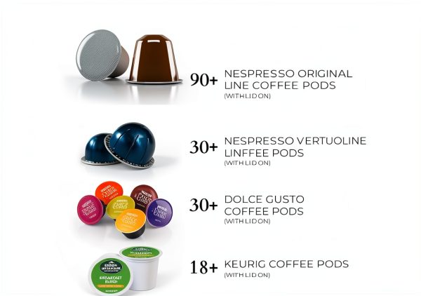 Nespresso Coffee Pod Holder Wood Finish Gold FIVE TWENTY CO.-3