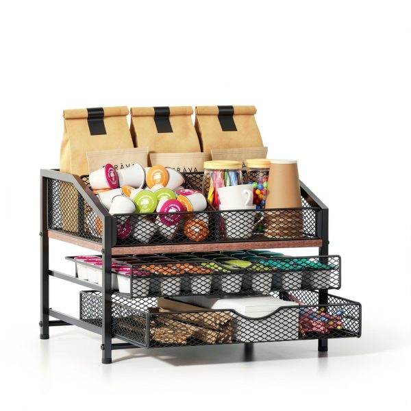Segtenant Metal Coffee Organizer Square Design-5