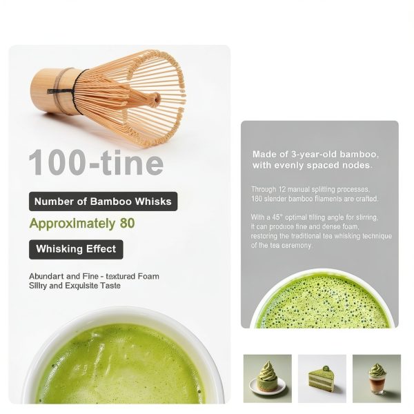 Matcha Whisk Set YEONHWA Bamboo Green 5 Pack-1