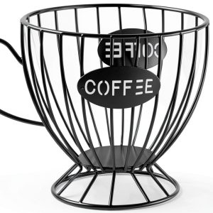 Coffee Pod Holder Metal Wire Basket SEEK RARE Kitchen-0