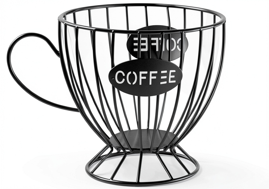 Coffee pod holder made of iron wire material