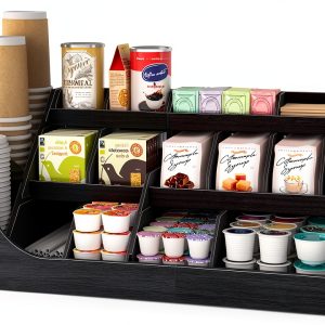 Suli 3 Tier Coffee Pod Organizer Wooden Black-0