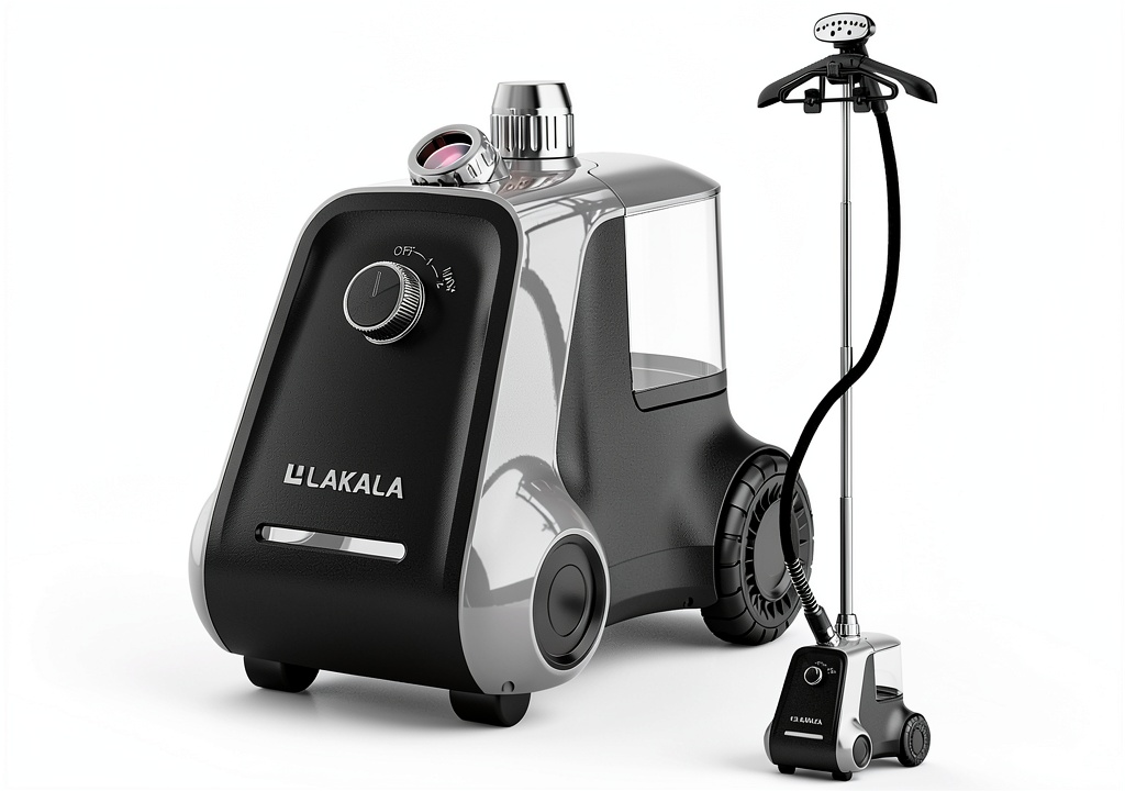 LAKALA Garment Steamer in use on a variety of garments