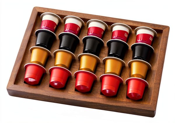 Acacia Wood Coffee Pod Tray ACBORN 2‑Pack Organizer-2