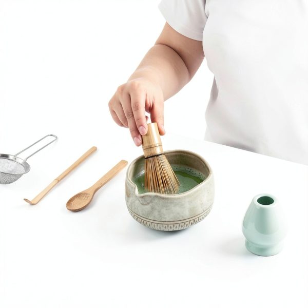 Matcha Whisk Set YEONHWA Bamboo Green 5 Pack-3