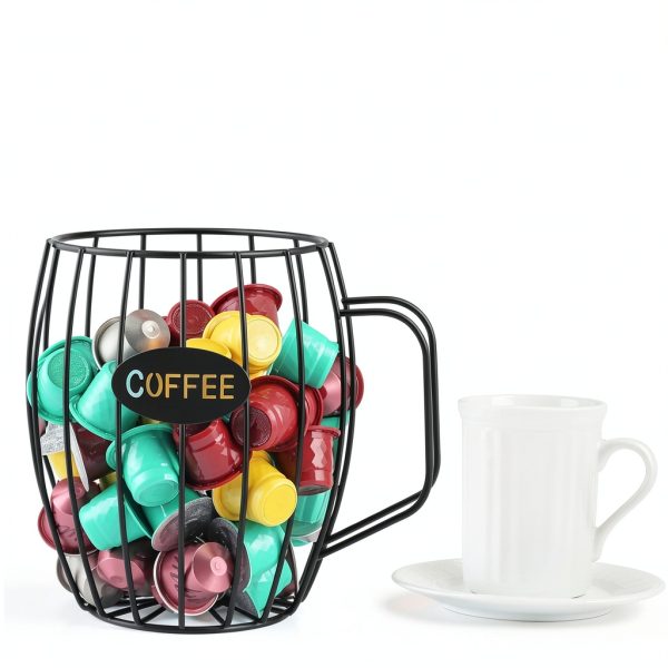 Coffee Pod Holder MOLIGOU Iron Round Design-6