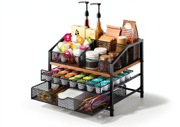 Segtenant Metal Coffee Organizer Square Design-0