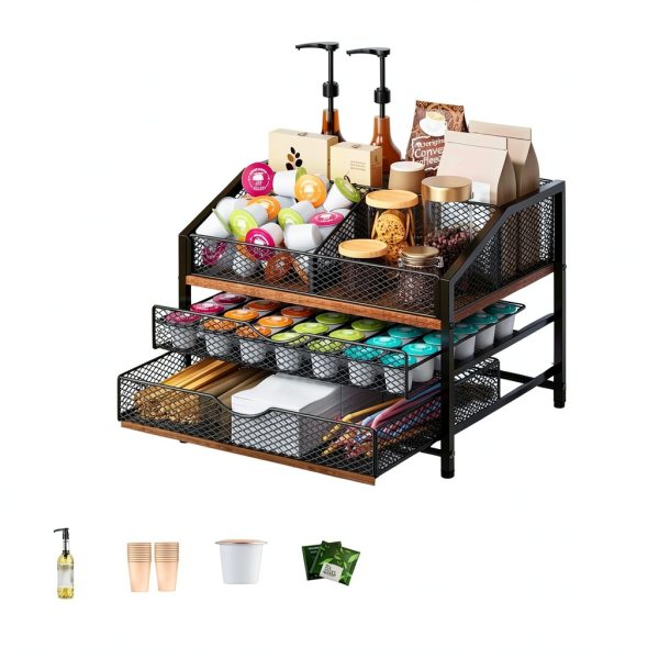 Segtenant Metal Coffee Organizer Square Design-1