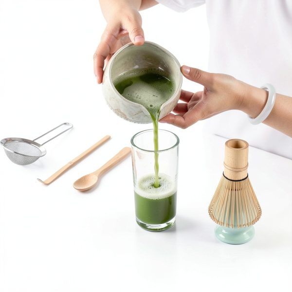 Matcha Whisk Set YEONHWA Bamboo Green 5 Pack-4