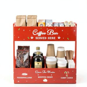 Coffee Bar Storage Box Chunful Wood Organizer-0