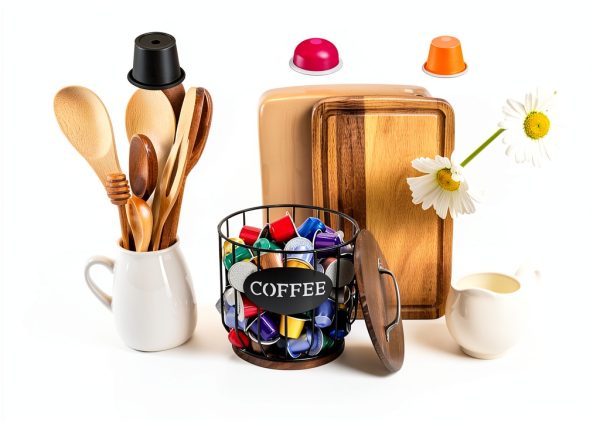 Coffee Pod Holder Yarlung Black Wire Basket-3