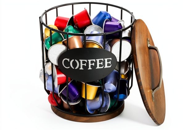 Coffee Pod Holder Yarlung Black Wire Basket-0