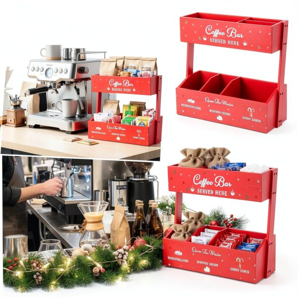 Coffee Bar Storage Box Chunful Wood Organizer-3