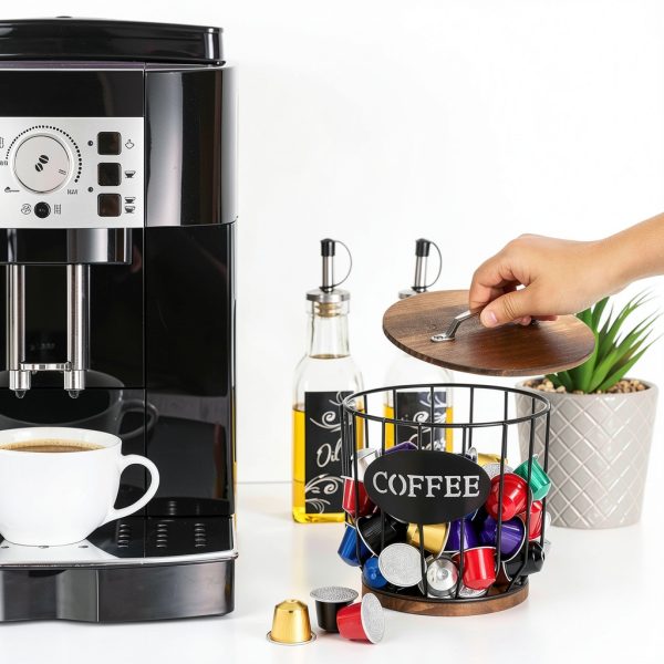 Coffee Pod Holder Yarlung Black Wire Basket-4