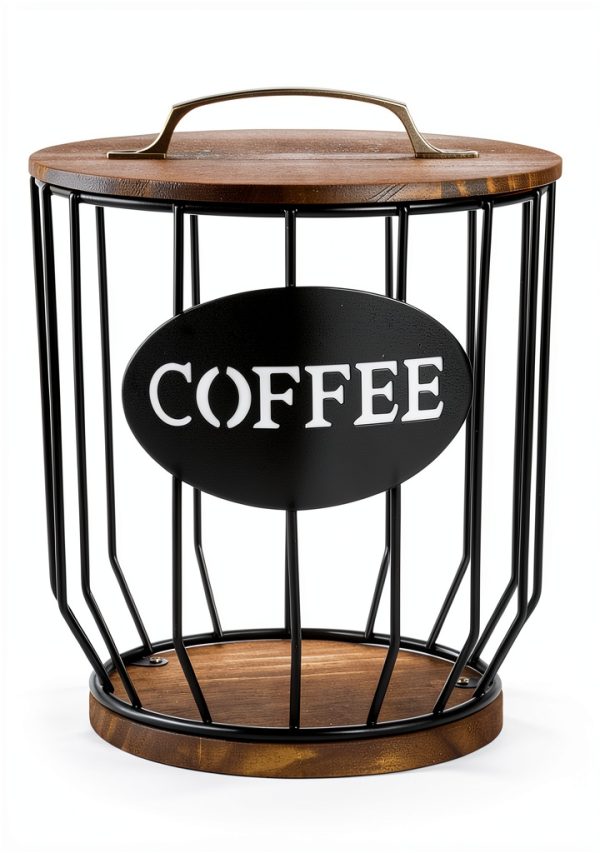 Coffee Pod Holder Yarlung Black Wire Basket-1