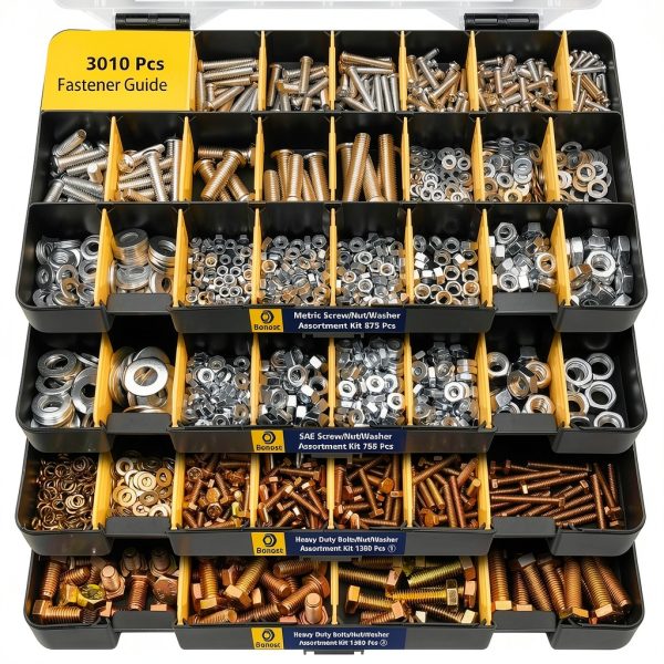 Hardware Assortment Kit Bonost with SAE & Metric Phillips, Grade 8.8-0