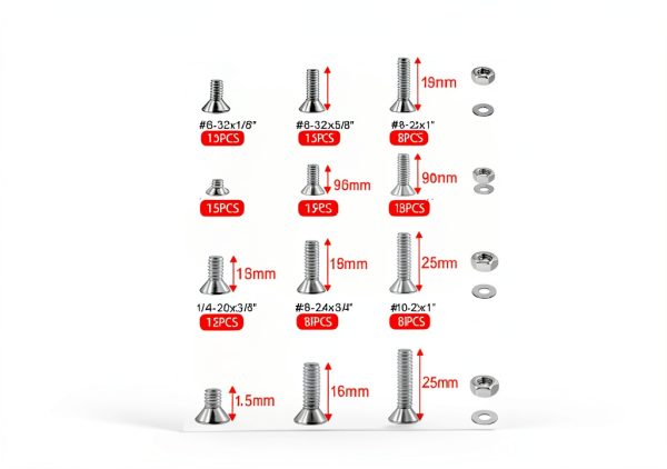 Twidec 1281PCS Nuts & Bolts Kit 304 SS Machine Screws Phillips & Flat-4