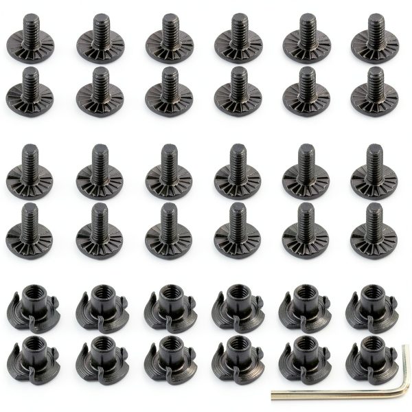 Gun Holster Screws Kit Longting 12-Set Carbon Steel Dacromet T-Nuts-5
