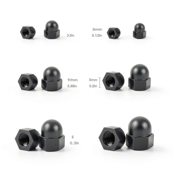 Hex Acorn Cap Nuts Kit by smseace 110pcs 6 Sizes M3-M10 Nylon Covers-1