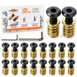 Threaded Inserts 32 Set - Hapric 1/4-20 Hex Furniture Bolts & Nuts-0