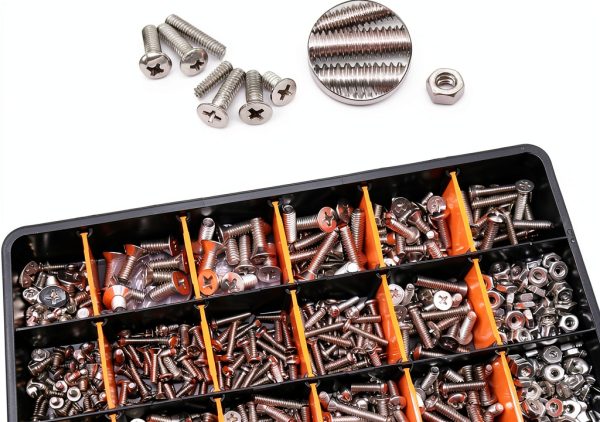 Twidec 1281PCS Nuts & Bolts Kit 304 SS Machine Screws Phillips & Flat-3