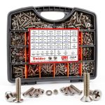 Twidec 1281PCS Nuts & Bolts Kit 304 SS Machine Screws Phillips & Flat-0