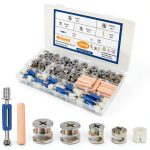 Mriuuod 120Pcs Cam Lock Furniture Kit 3-in-1 Eccentric Hardware-0