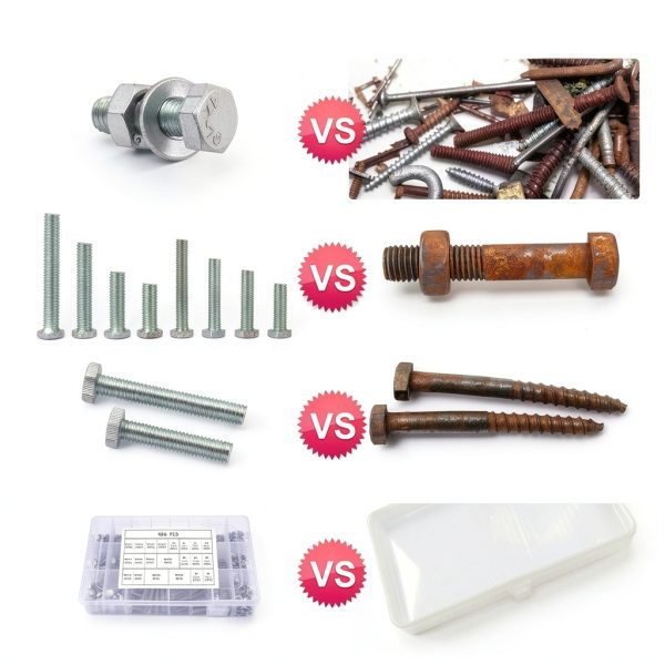 Hex Bolts and Nuts and Washers Assortment Kit, 496 Pcs Metric Hex Head Nuts and Bolts Kit, Stainless Steel Machine Screws Bolts Nuts Flat & Spring Lock Washers Set - M4 M5 M6-2