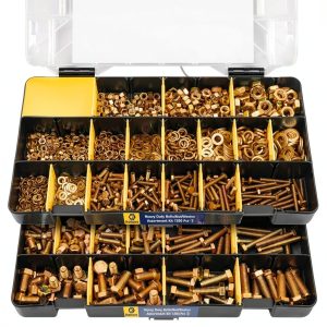 1380pcs Nuts and Bolts Kit Bonost Grade 8.8 Metric M4-M8 Zinc-0