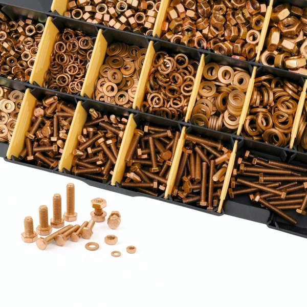 1380pcs Nuts and Bolts Kit Bonost Grade 8.8 Metric M4-M8 Zinc-6